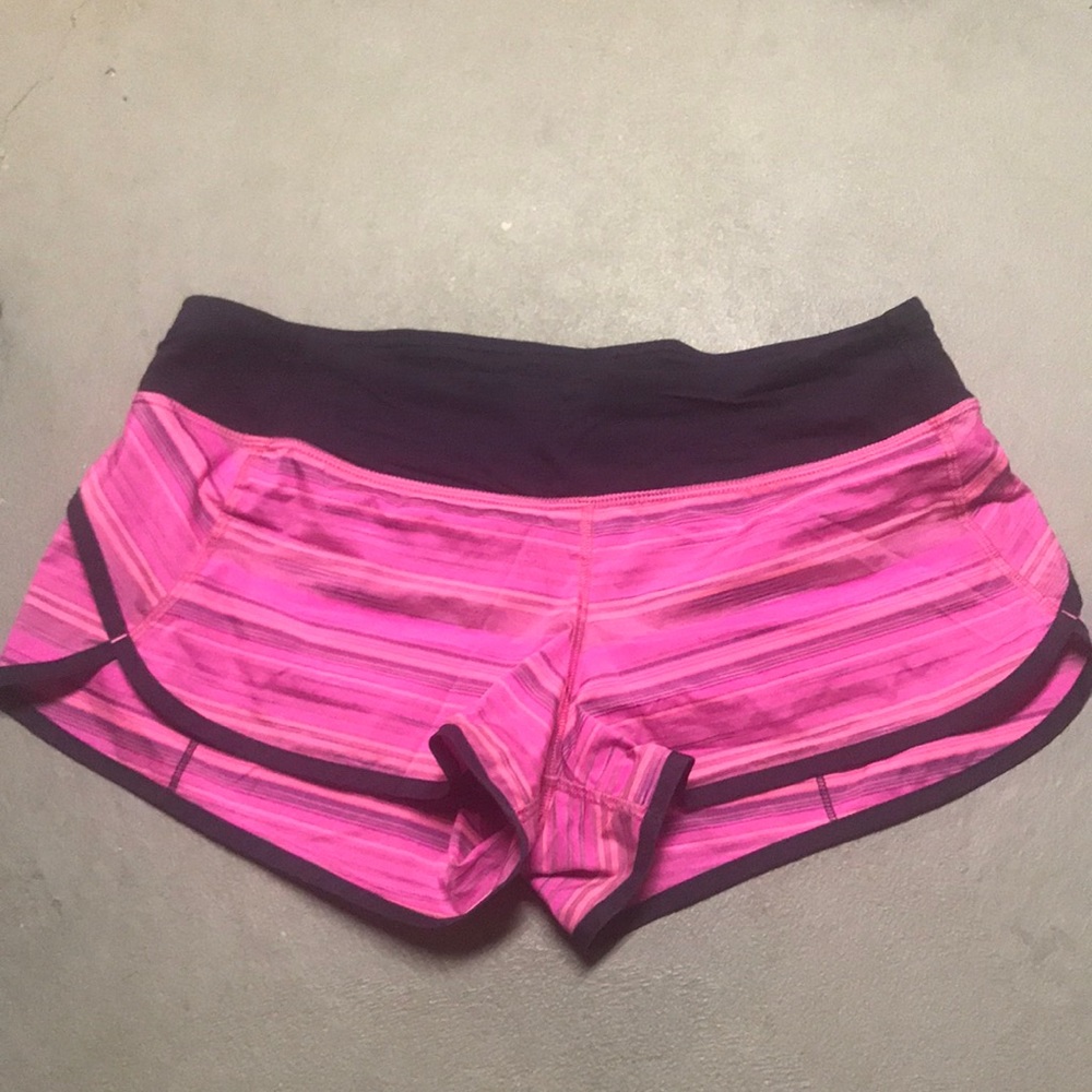 Lululemon Women's Speed Short in Pow Pink Elevation Stripe Size 8